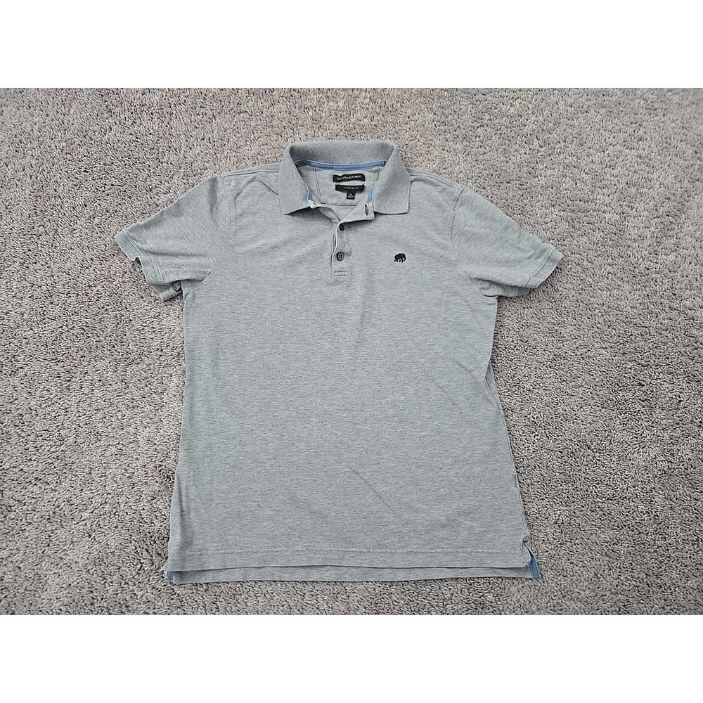 Banana Republic Polo Shirt Mens M Gray Short Sleeve Standard Fit Preppy Casual